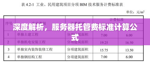 深度解析，服务器托管费标准计算公式