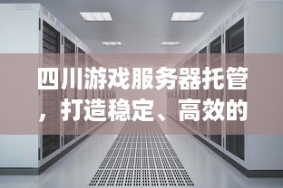 四川游戏服务器托管，打造稳定、高效的游戏运行环境