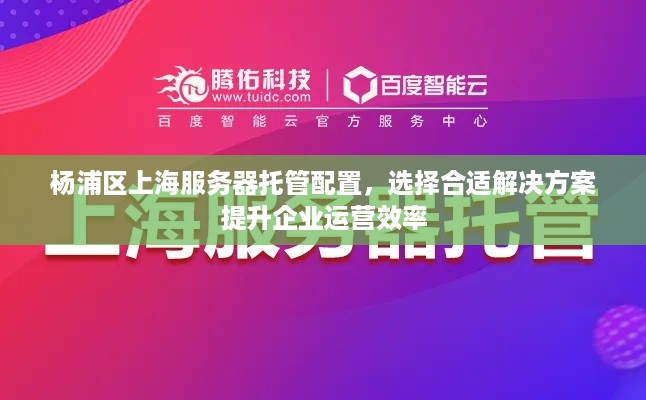 杨浦区上海服务器托管配置，选择合适解决方案提升企业运营效率