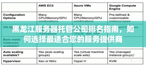 黑龙江服务器托管公司排名指南，如何选择最适合您的服务提供商