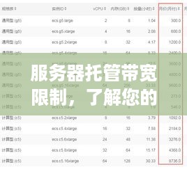 服务器托管带宽限制，了解您的网络速度潜力