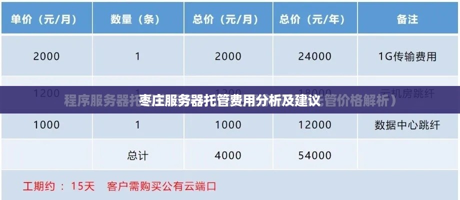 枣庄服务器托管费用分析及建议