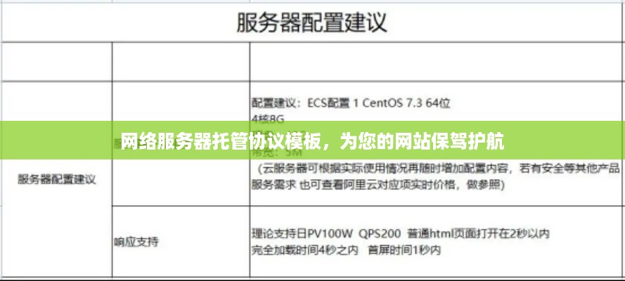 网络服务器托管协议模板，为您的网站保驾护航