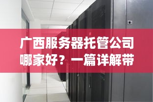 广西服务器托管公司哪家好？一篇详解带你了解