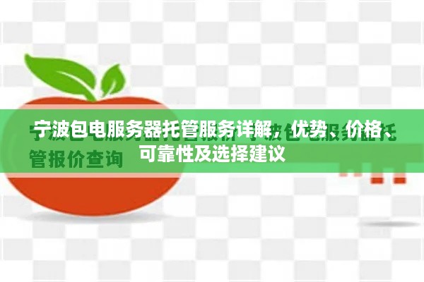 宁波包电服务器托管服务详解，优势、价格、可靠性及选择建议