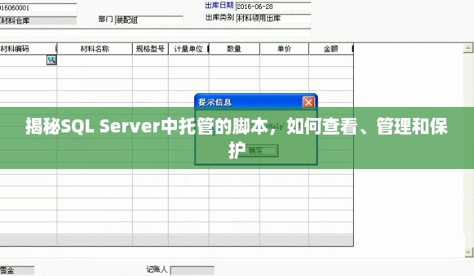 揭秘SQL Server中托管的脚本，如何查看、管理和保护