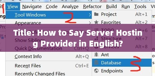 Title: How to Say Server Hosting Provider in English?