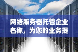 网络服务器托管企业名称，为您的业务提供强大的基础设施支持