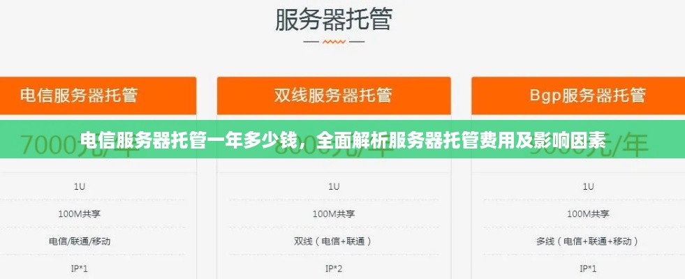 电信服务器托管一年多少钱，全面解析服务器托管费用及影响因素