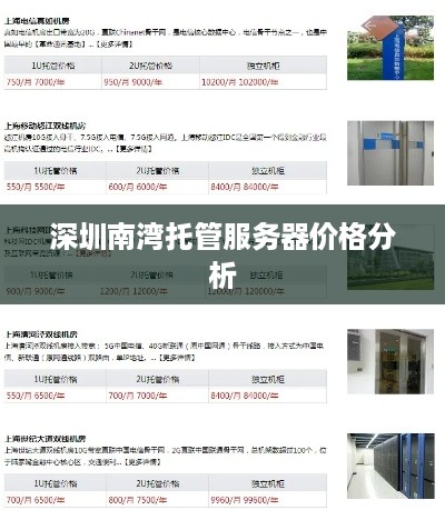 深圳南湾托管服务器价格分析