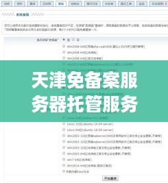 天津免备案服务器托管服务概览
