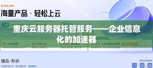 重庆云服务器托管服务——企业信息化的加速器