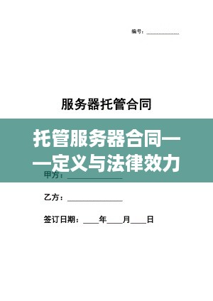 托管服务器合同——定义与法律效力