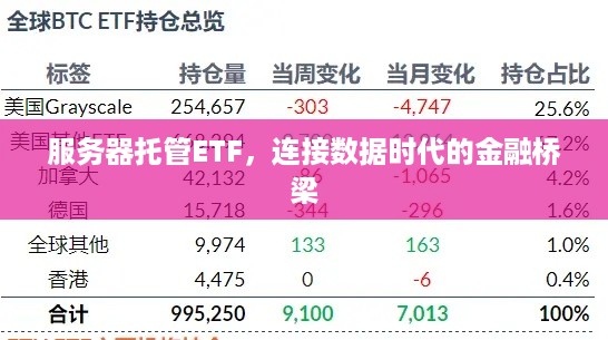 服务器托管ETF，连接数据时代的金融桥梁