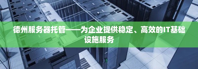 德州服务器托管——为企业提供稳定、高效的IT基础设施服务