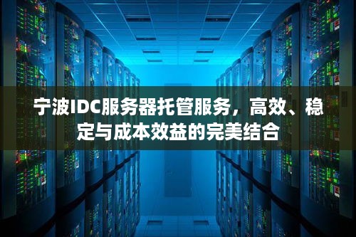 宁波IDC服务器托管服务，高效、稳定与成本效益的完美结合