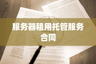 服务器租用托管服务合同