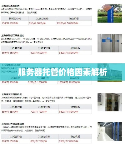 服务器托管价格因素解析