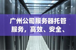 广州公司服务器托管服务，高效、安全、灵活的解决方案