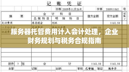 服务器托管费用计入会计处理，企业财务规划与税务合规指南