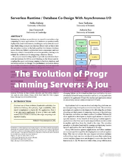 The Evolution of Programming Servers: A Journey Towards Global Collaboration