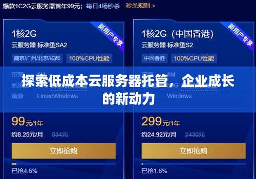 探索低成本云服务器托管，企业成长的新动力