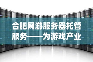 合肥网游服务器托管服务——为游戏产业注入动力