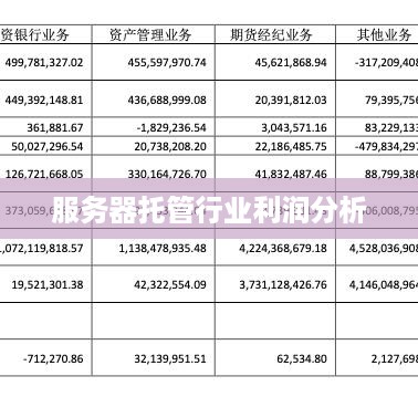 服务器托管行业利润分析