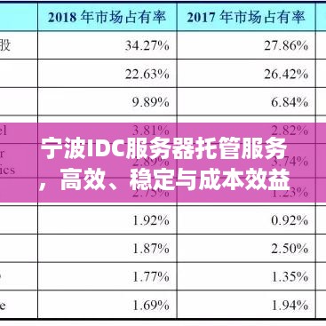 宁波IDC服务器托管服务，高效、稳定与成本效益的完美结合