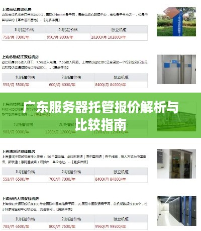 广东服务器托管报价解析与比较指南