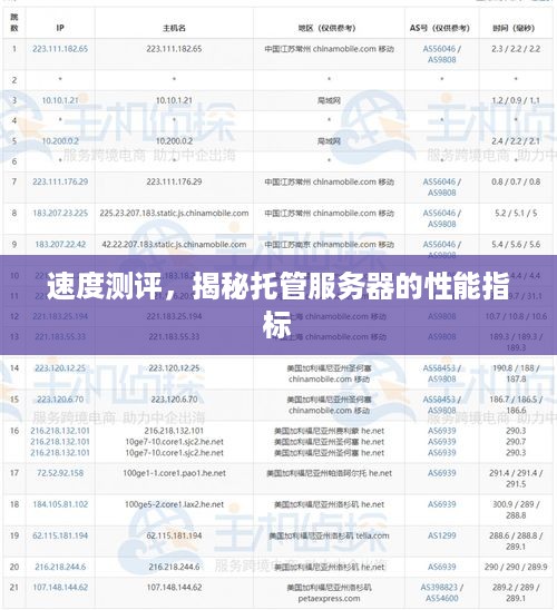 速度测评，揭秘托管服务器的性能指标