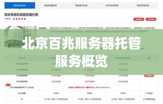 北京百兆服务器托管服务概览