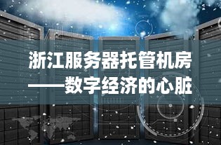 浙江服务器托管机房——数字经济的心脏