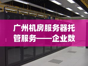 广州机房服务器托管服务——企业数据安全的稳固堡垒