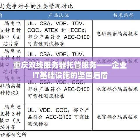 重庆双线服务器托管服务——企业IT基础设施的坚固后盾