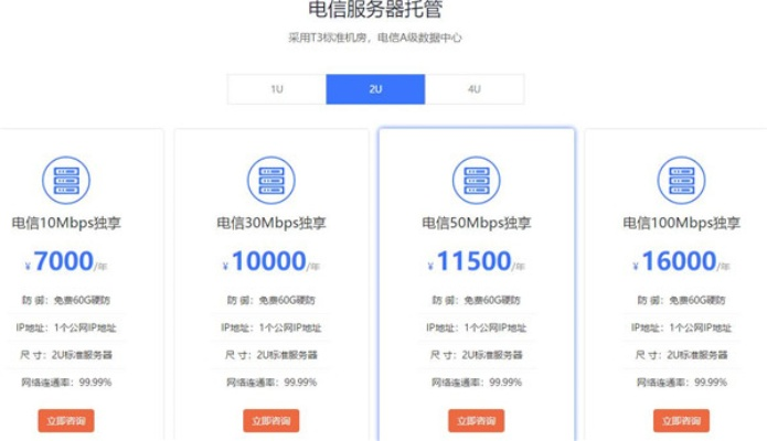 电信云服务器托管收费解析