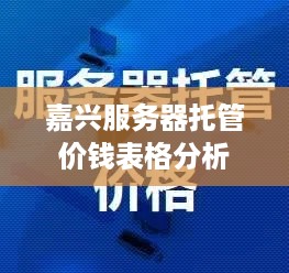 嘉兴服务器托管价钱表格分析