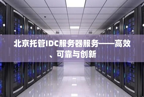 北京托管IDC服务器服务——高效、可靠与创新