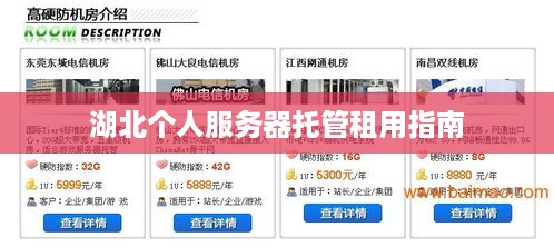 湖北个人服务器托管租用指南