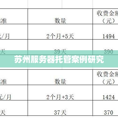 苏州服务器托管案例研究