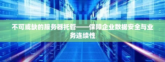 不可或缺的服务器托管——保障企业数据安全与业务连续性