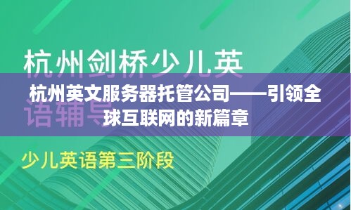 杭州英文服务器托管公司——引领全球互联网的新篇章