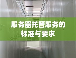 服务器托管服务的标准与要求