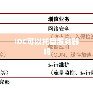 IDC可以托管服务器吗