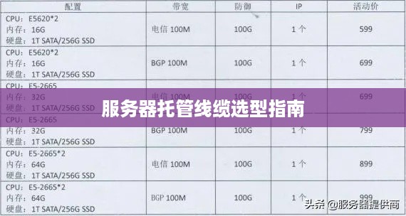 服务器托管线缆选型指南