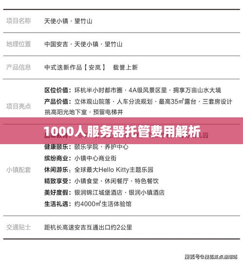 1000人服务器托管费用解析