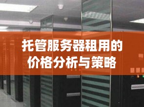 托管服务器租用的价格分析与策略