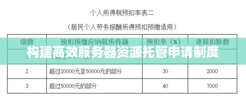 构建高效服务器资源托管申请制度