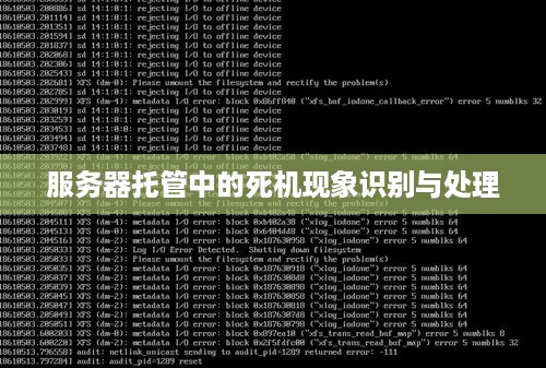 服务器托管中的死机现象识别与处理
