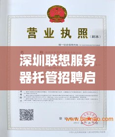 深圳联想服务器托管招聘启事